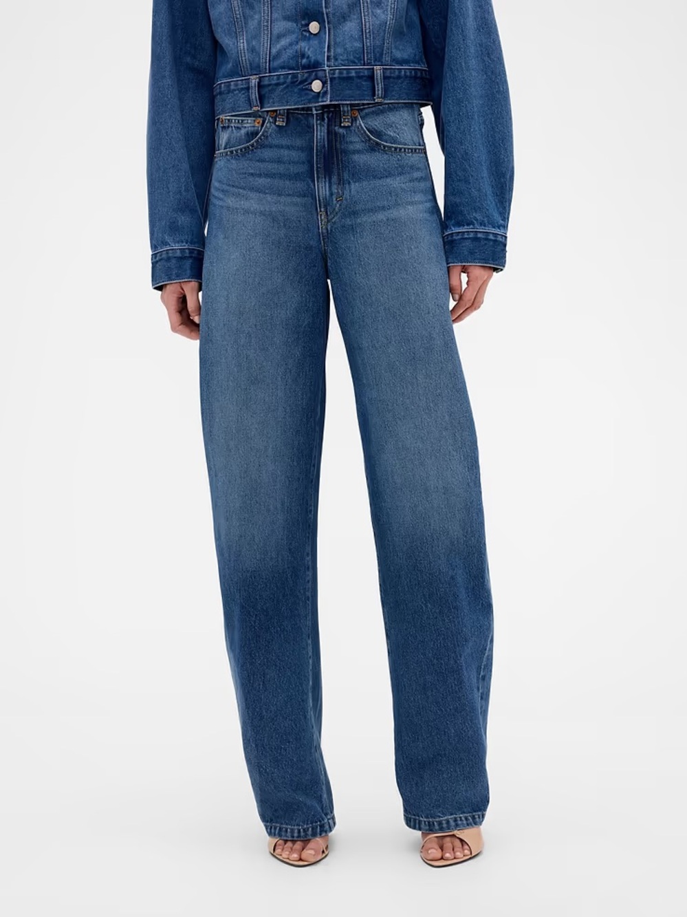 NWT! Victoria Beckham x GAP Wide-Leg High-Rise Women's Jeans 33/16